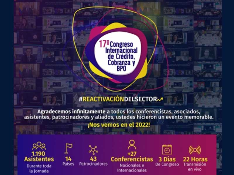 El Congreso Internacional de Crédito, cobranza y BPO, un referente para la industria enfocada en la reactivación